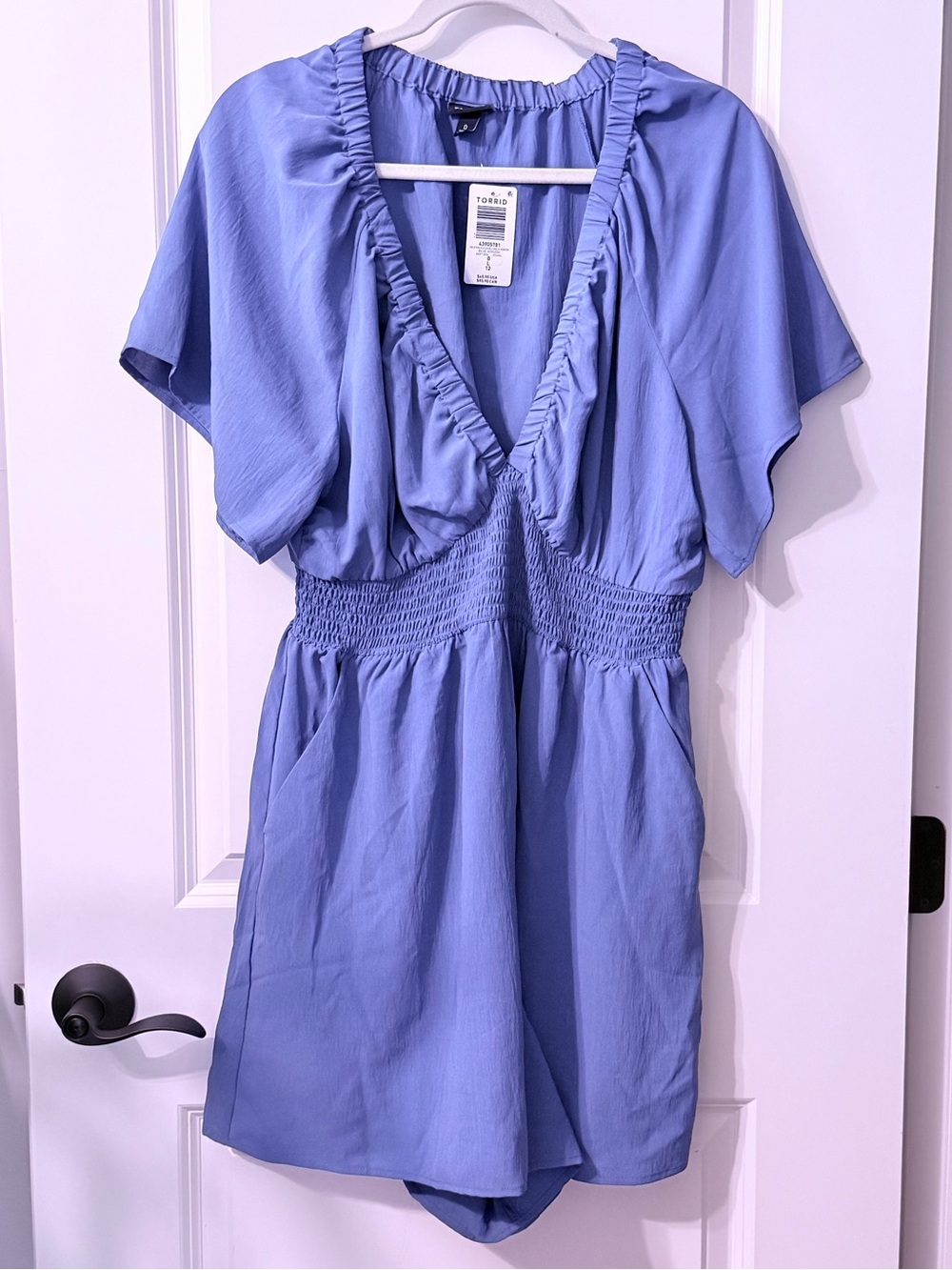 NWT torrid Blue Horizon Double V-Neck Romper sz0